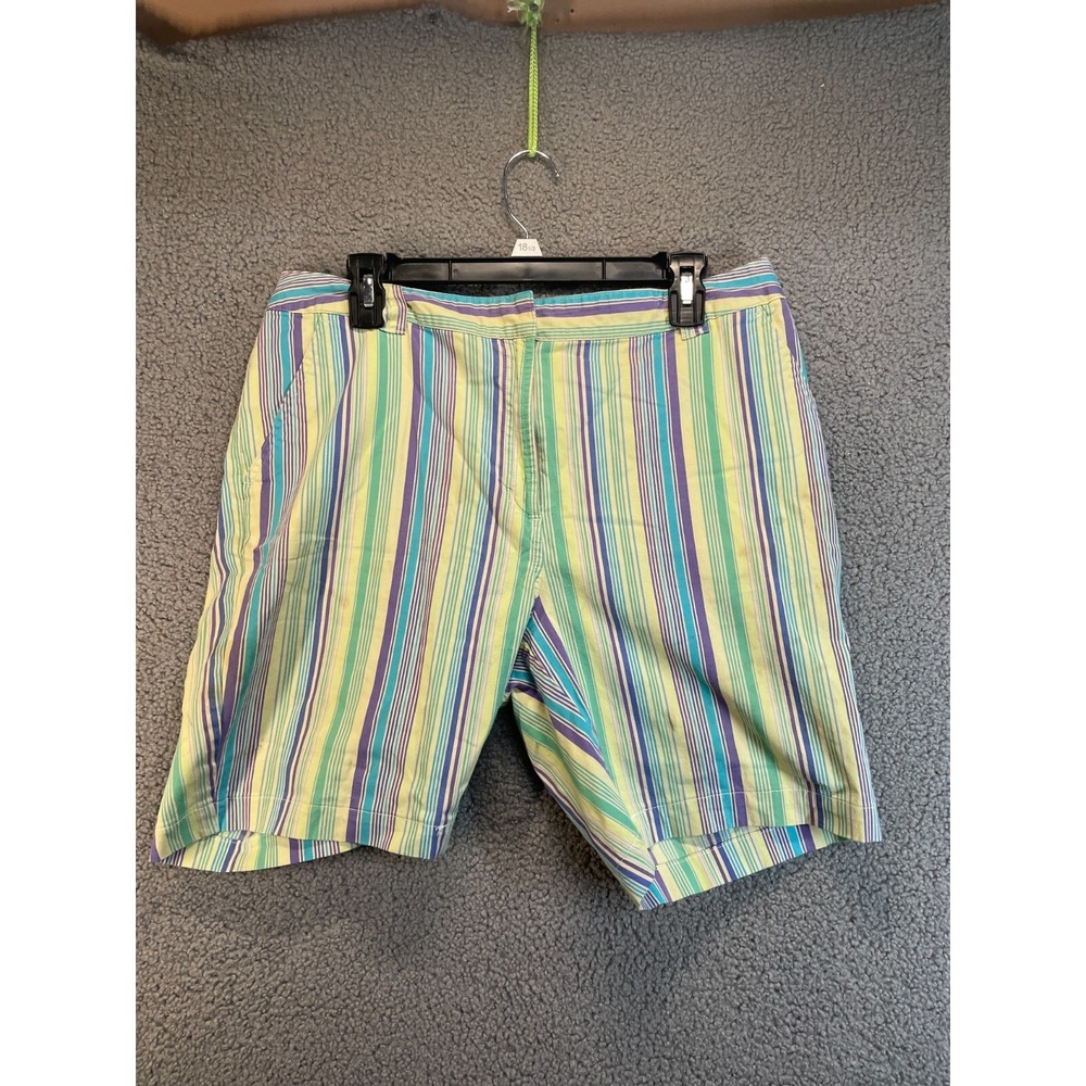 Kim Rogers‎ Women's Size 14 Blue   Striped Design Shorts